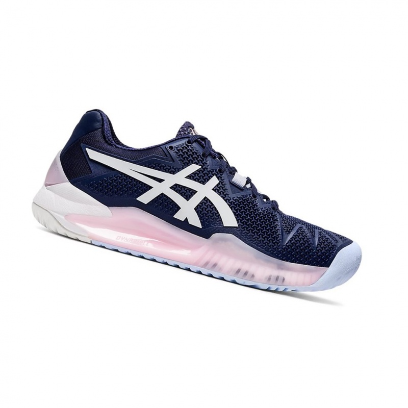 Chaussure Tennis Asics GEL-Resolution 8 Femme Blanche | BSED97456