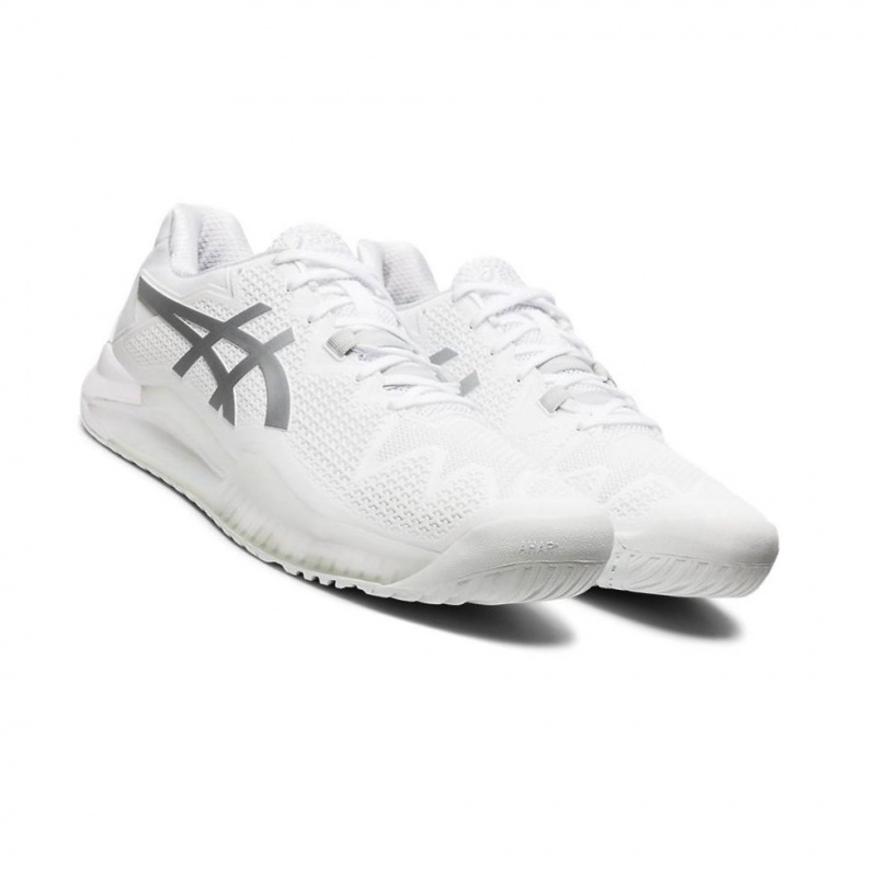 Chaussure Tennis Asics GEL-Resolution 8 Homme Blanche | WEOB28570