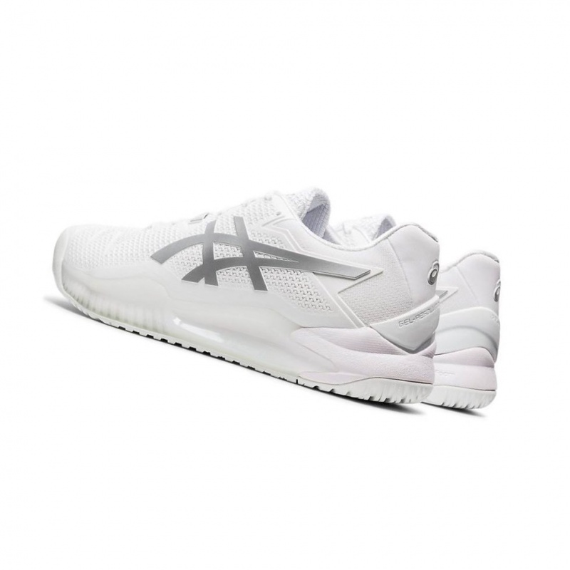 Chaussure Tennis Asics GEL-Resolution 8 Homme Blanche | WEOB28570