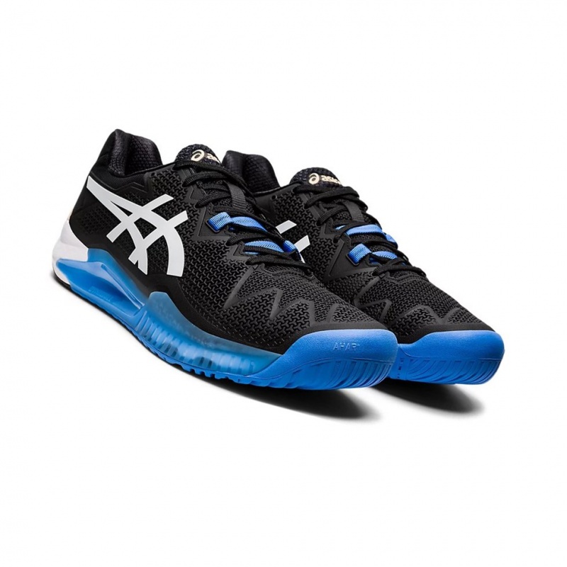 Chaussure Tennis Asics GEL-Resolution 8 Homme Noir Blanche | PLGI95617