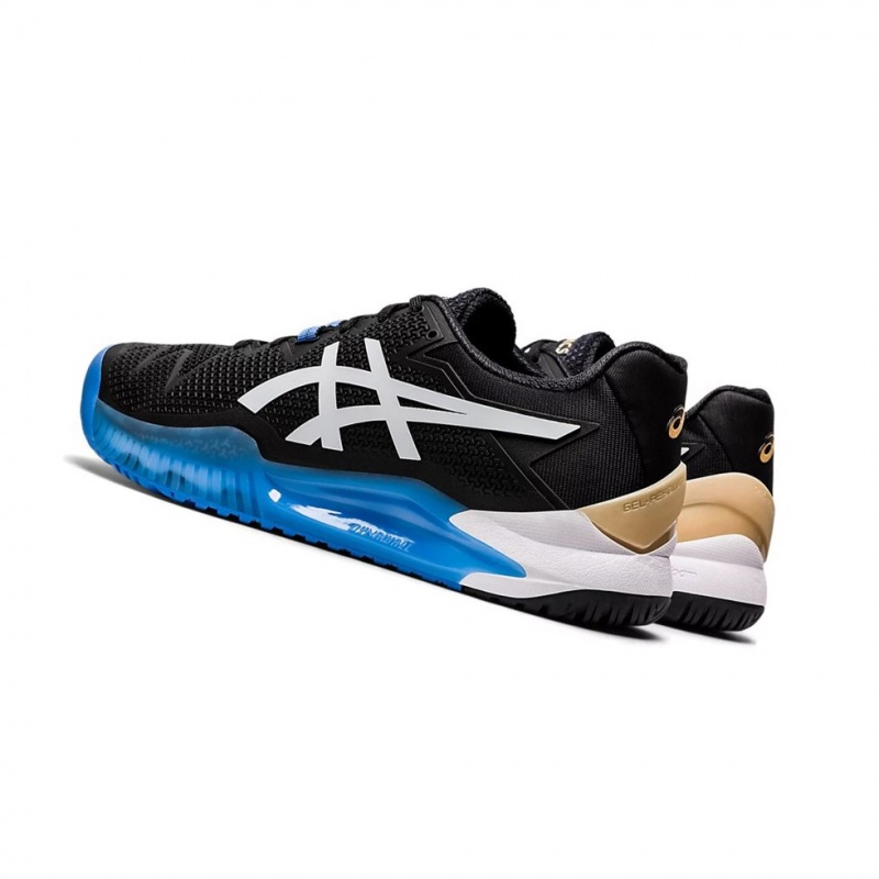 Chaussure Tennis Asics GEL-Resolution 8 Homme Noir Blanche | PLGI95617