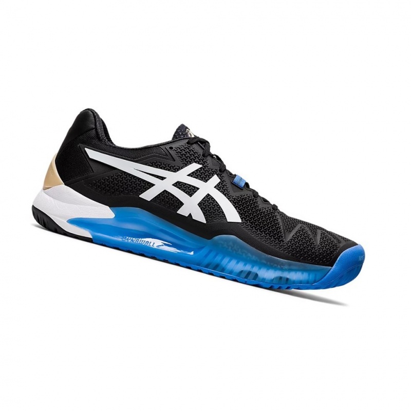 Chaussure Tennis Asics GEL-Resolution 8 Homme Noir Blanche | PLGI95617