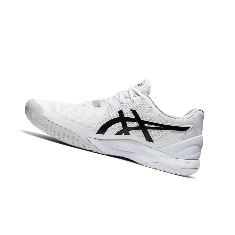 Chaussure Tennis Asics GEL-Resolution 8 Homme Blanche Noir | UJQZ73268