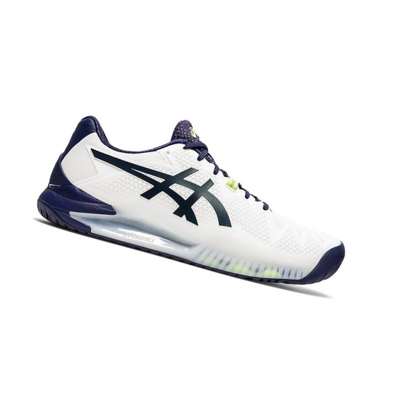 Chaussure Tennis Asics GEL-Resolution 8 Homme Blanche | QYFI09562