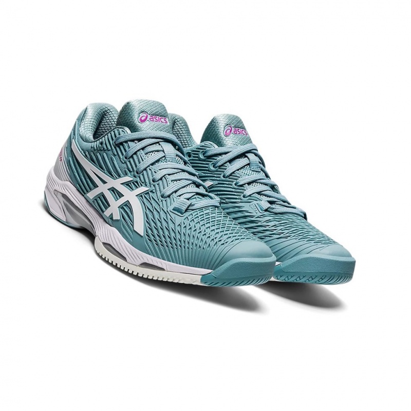 Chaussure Tennis Asics SOLUTION SPEED FF 2 Femme Bleu Blanche | PORJ13640