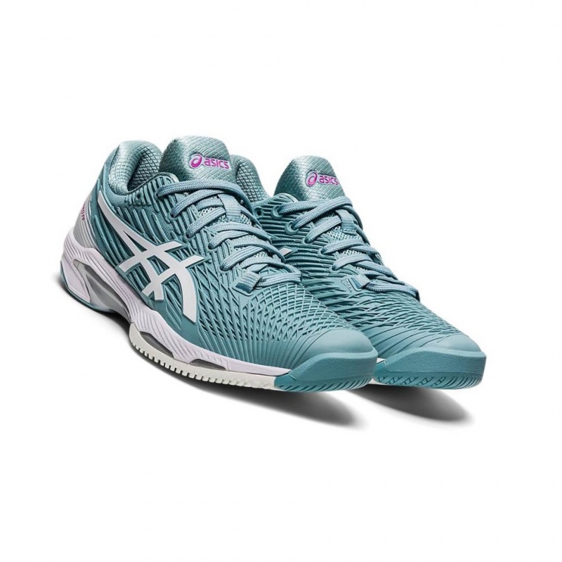 Chaussure Tennis Asics SOLUTION SPEED FF 2 Femme Vert Clair | QXJP92083