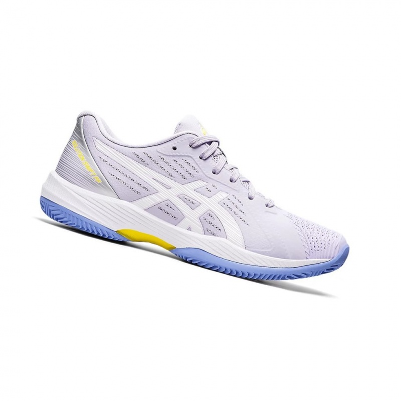 Chaussure Tennis Asics SOLUTION SWIFT FF CLAY Femme Blanche | HLZD69307