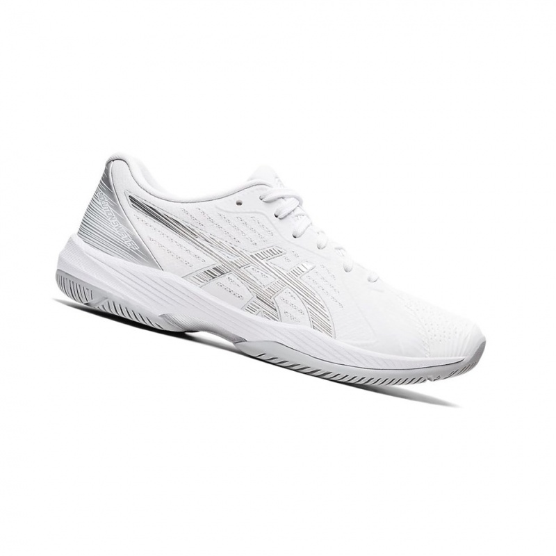 Chaussure Tennis Asics SOLUTION SWIFT FF Femme Blanche Argent | SHCY83791