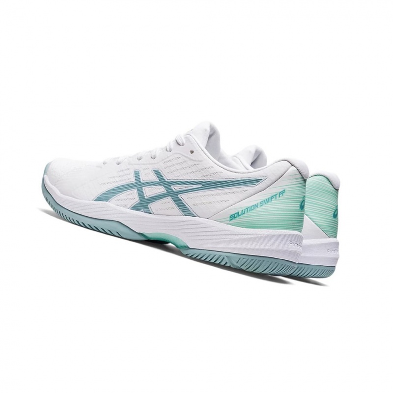 Chaussure Tennis Asics SOLUTION SWIFT FF Femme Blanche Bleu | XYDB27456