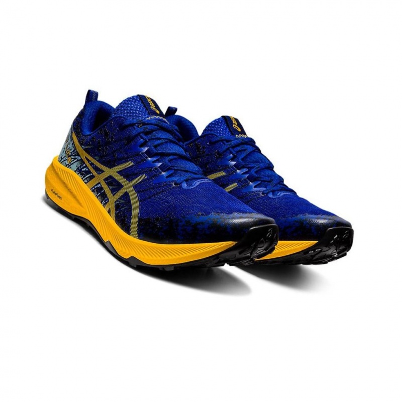 Chaussure Trail Running Asics FUJI LITE 2 Homme Bleu | GLYU90825