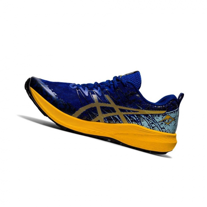 Chaussure Trail Running Asics FUJI LITE 2 Homme Bleu | GLYU90825