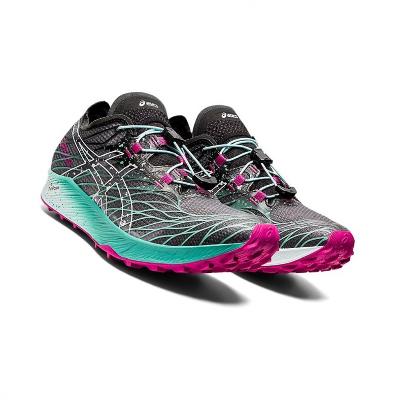 Chaussure Trail Running Asics Fuji Speed Femme Noir | YKSV97406