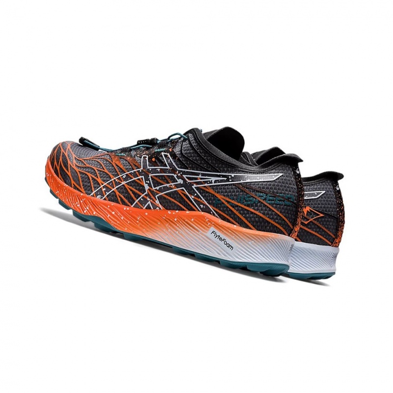 Chaussure Trail Running Asics Fuji Speed Femme Noir Orange | NXED95467