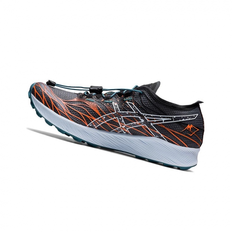 Chaussure Trail Running Asics Fuji Speed Femme Noir Orange | NXED95467