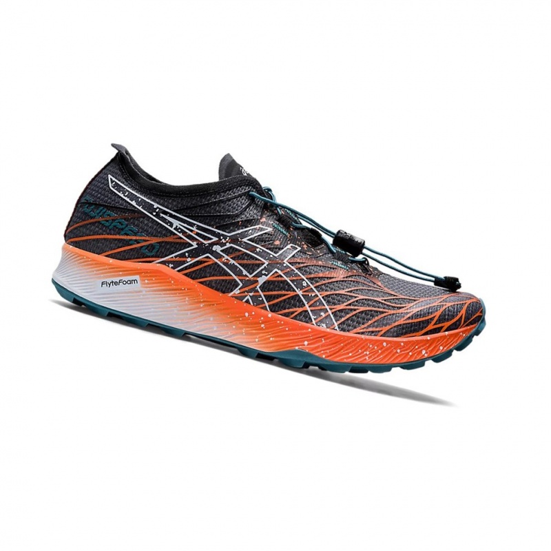 Chaussure Trail Running Asics Fuji Speed Femme Noir Orange | NXED95467