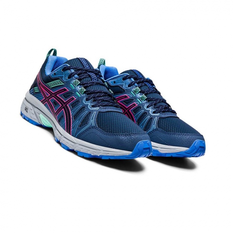 Chaussure Trail Running Asics GEL-VENTURE 7 Trail Femme Bleu Marine | DOHN64379