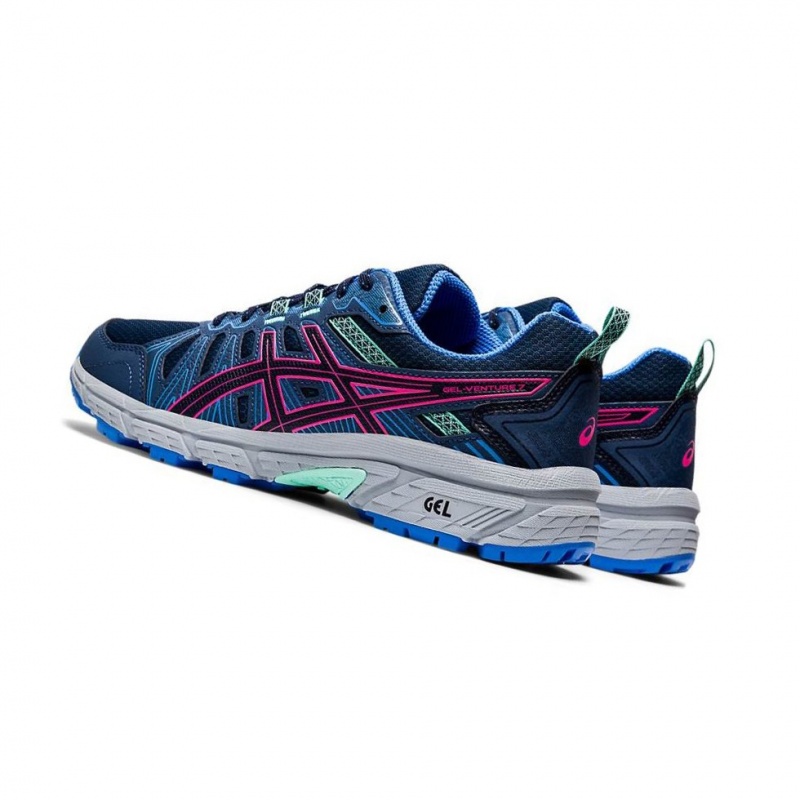 Chaussure Trail Running Asics GEL-VENTURE 7 Trail Femme Bleu Marine | DOHN64379