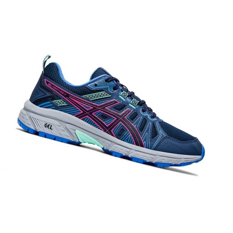 Chaussure Trail Running Asics GEL-VENTURE 7 Trail Femme Bleu Marine | DOHN64379