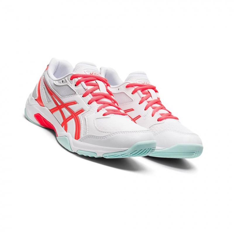 Chaussure Volley Asics GEL-ROCKET 10 Femme Blanche Rouge | ISHU89763