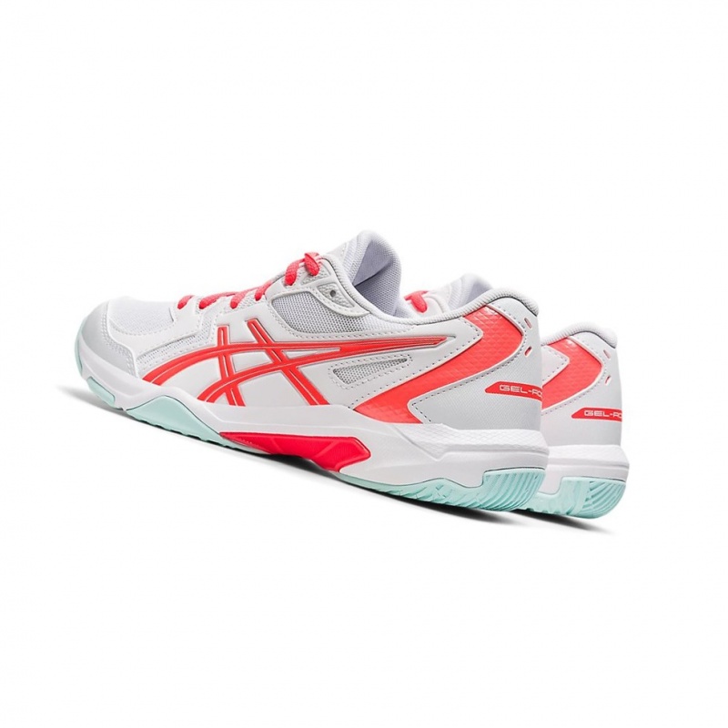 Chaussure Volley Asics GEL-ROCKET 10 Femme Blanche Rouge | ISHU89763