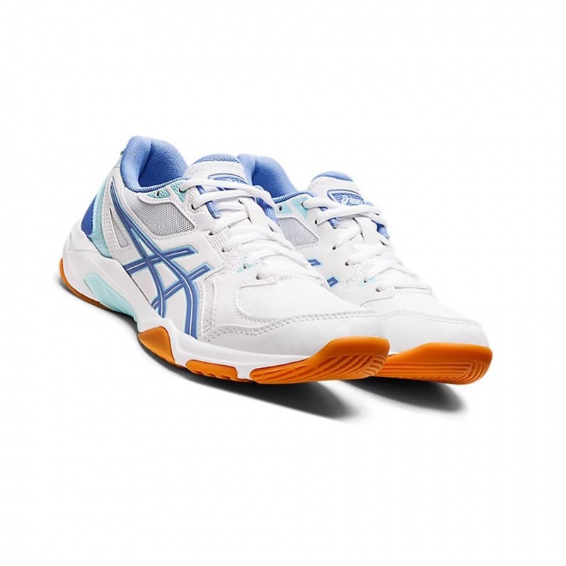 Chaussure Volley Asics GEL-ROCKET 10 Femme Blanche Bleu | GORE40139