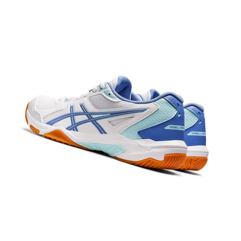 Chaussure Volley Asics GEL-ROCKET 10 Femme Blanche Bleu | GORE40139