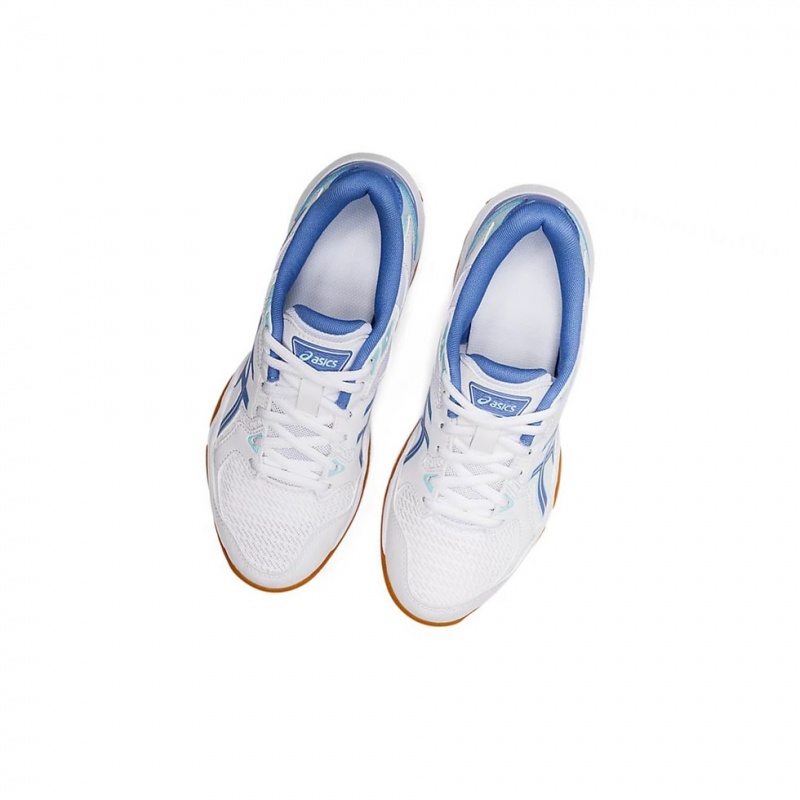 Chaussure Volley Asics GEL-ROCKET 10 Femme Blanche Bleu | GORE40139