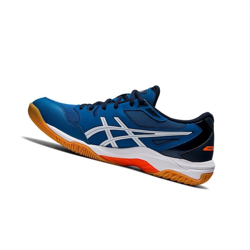 Chaussure Volley Asics GEL-ROCKET 10 Homme Bleu Blanche | ZRKV40972