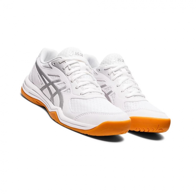 Chaussure Volley Asics UPCOURT 5 Femme Blanche Argent | EXYI26705