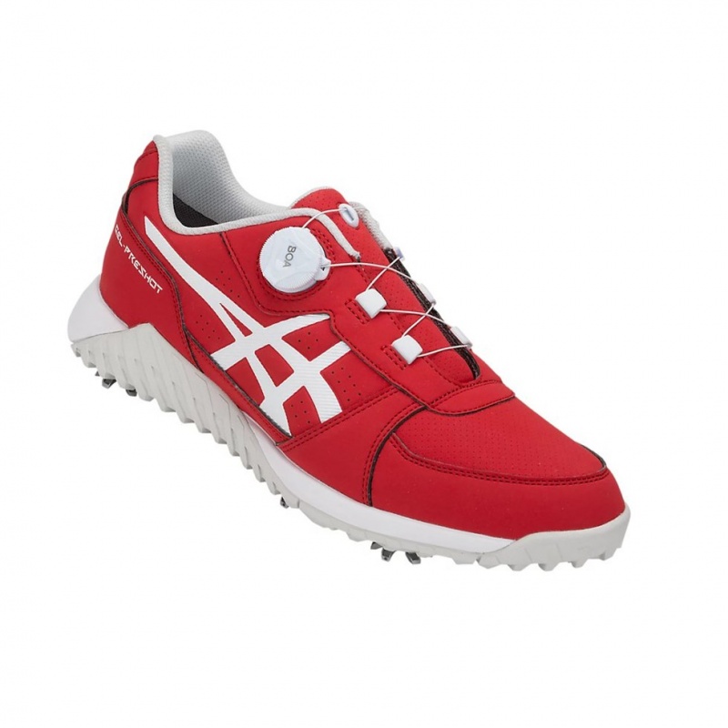 Chaussures De Golf Asics GEL-PRESHOT BOA Homme Rouge Blanche | RPXW10573