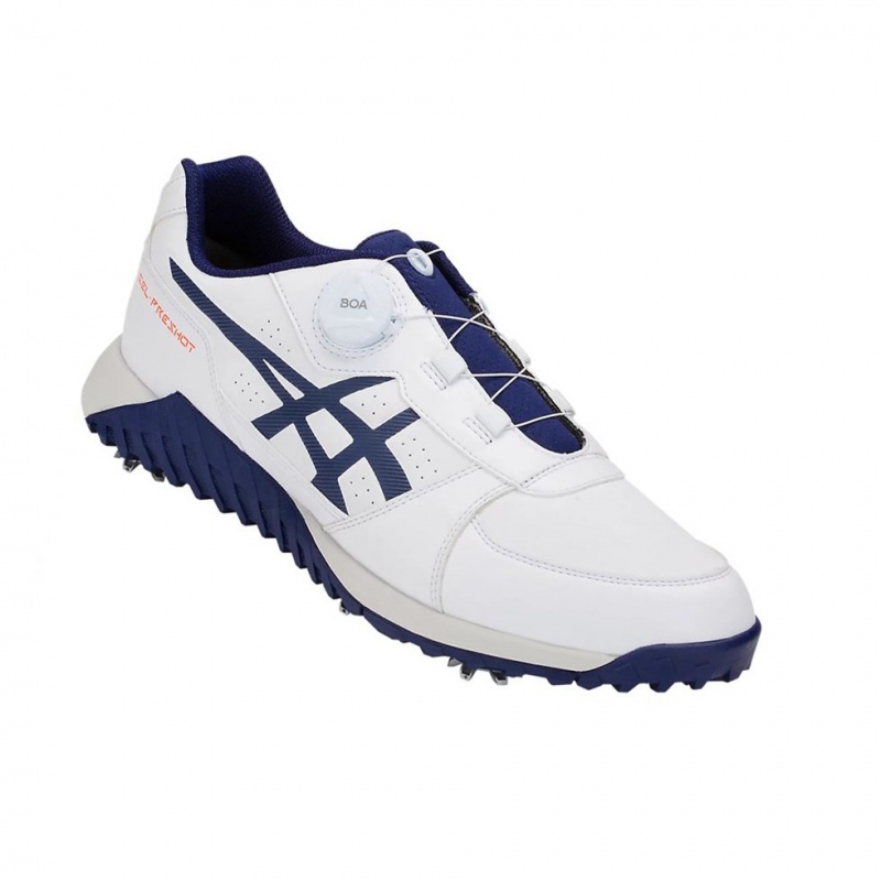 Chaussures De Golf Asics GEL-PRESHOT BOA Homme Blanche | ATEV58960