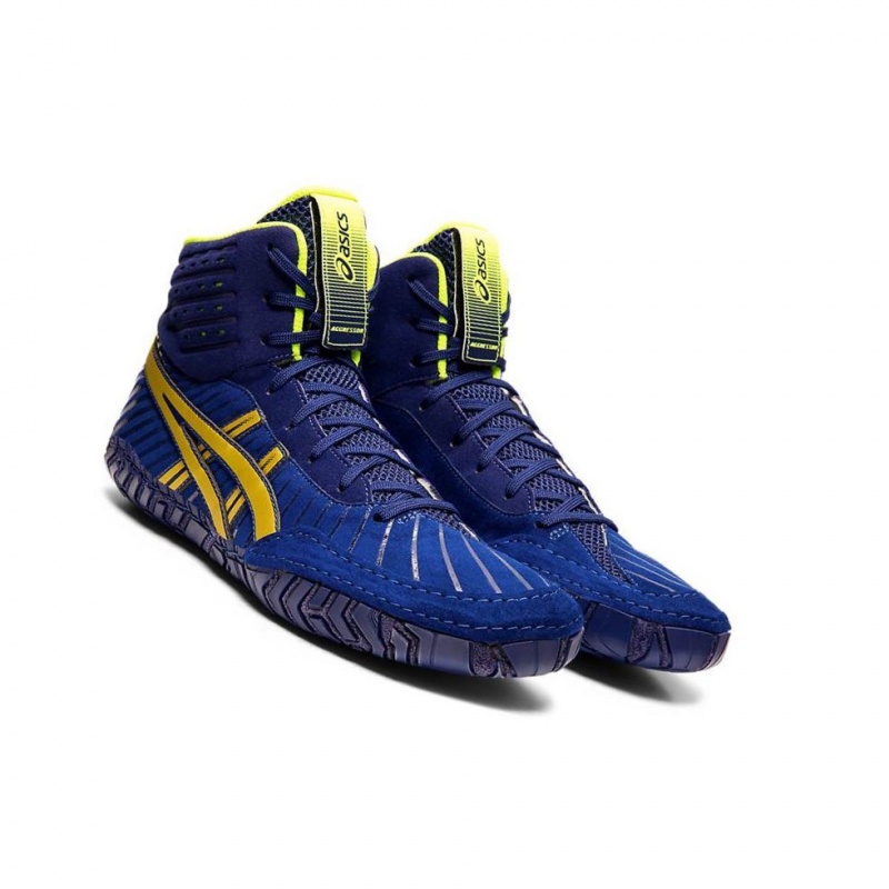 Chaussures De Lutte Asics AGGRESSOR 4 Homme Bleu | EQSN56142