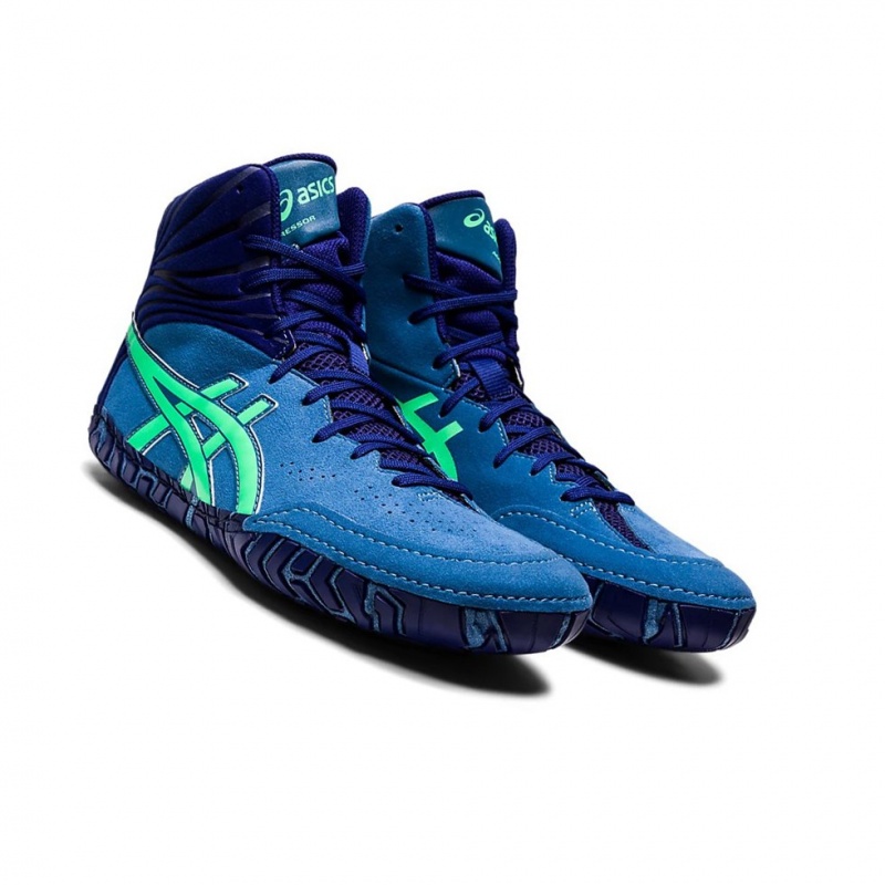 Chaussures De Lutte Asics AGGRESSOR 5 Homme Azur | YPJL56247