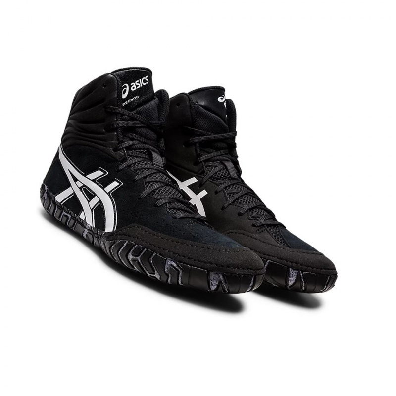 Chaussures De Lutte Asics AGGRESSOR 5 Homme Noir Blanche | IPSY96728