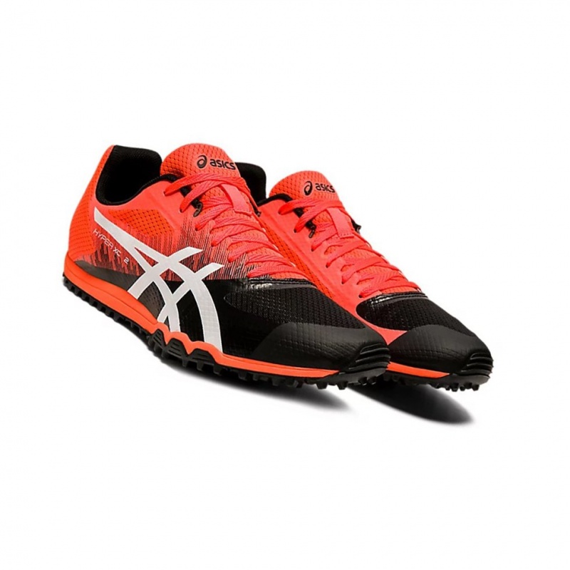 Chaussures Piste Asics Hyper XC 2 Homme Corail Blanche | ELUD50829